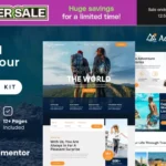 mua Adventurist - Travel & Tourism Agency Elementor Template Kit