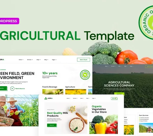 Tải Agria – Agriculture Company Elementor Pro Template Kit mới nhất