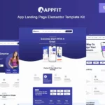 Mua Appfit - App Landing Page Elementor Pro Template Kit giá rẻ