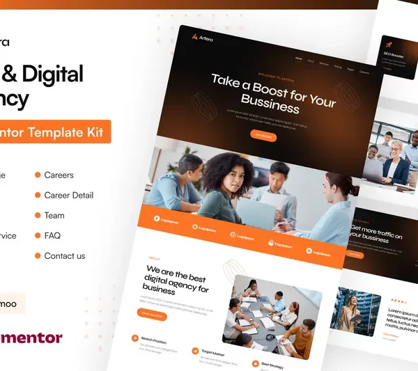 Tải Artera - SEO & Digital Agency Elementor Pro Template Kit mới nhất