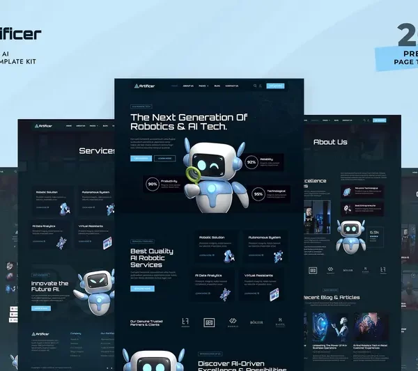 Mua Artificer - Robotics & AI Elementor Pro Template Kit giá rẻ