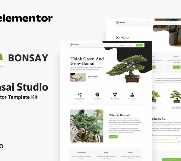 Mua Bonsay - Bonsai Studio Elementor Template Kit giá rẻ