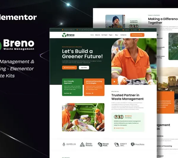 Mua Breno - Waste Management & Recycling Elementor Template Kits giá rẻ