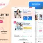 Mua Call Square - Call Center & Support Company Elementor Template Kit giá rẻ