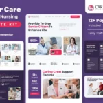mua Caring Crest - Senior Care Services Elementor Template Kit