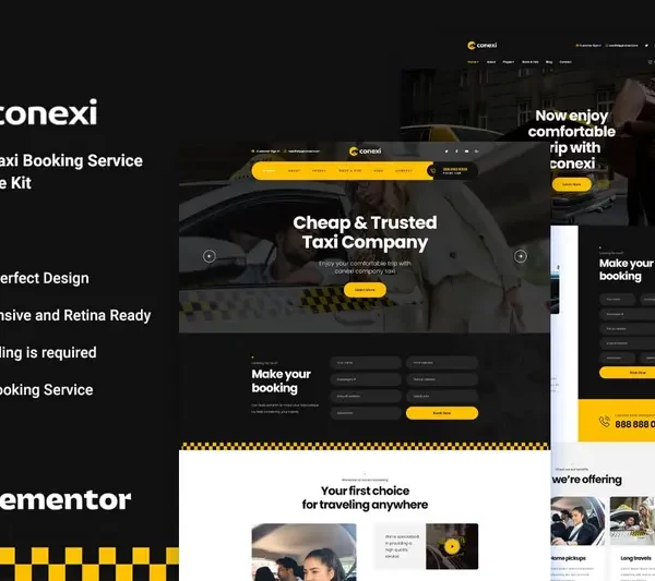 Tải Conexi - Online Taxi Booking Service Template Kit mới nhất