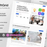 Tải CraftGrid - Creative Agency Portfolio Elementor Template Kit mới nhất