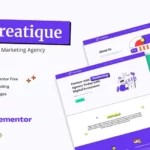 Mua Creatique - Digital Marketing Agency Elementor Template Kit giá rẻ