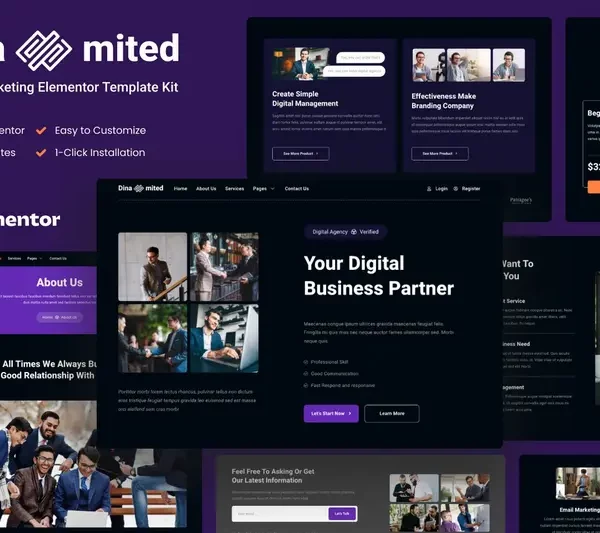 Mua Dinamited - Digital Marketing & Business Elementor Template Kit giá rẻ