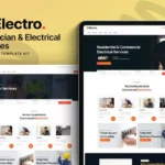 Mua Electro - Electrician & Electrical Services Elementor Template Kit giá rẻ
