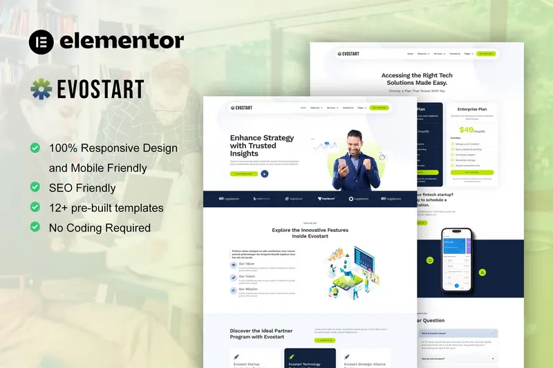 Mua Evostart - Tech Startup Company Elementor Pro Template Kit Tải Evostart - Tech Startup Company Elementor Pro Template Kit mới nhất