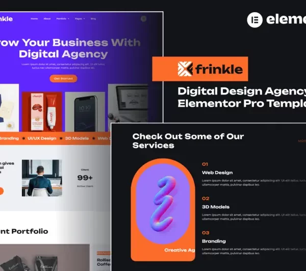 Mua Frinkle - Digital Design Agency Elementor Pro Template Kit giá rẻ