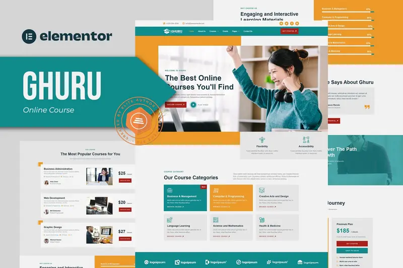Mua Ghuru - Online Course & Education Elementor Template Kit Tải Ghuru - Online Course & Education Elementor Template Kit mới nhất