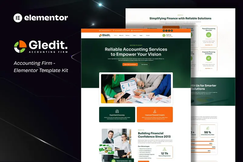 Mua Gledit - Accounting Firm Elementor Template Kit Tải Gledit - Accounting Firm Elementor Template Kit mới nhất