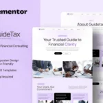Mua GuideTax - Tax Advisor & Financial Colsulting Elementor Template Kit giá rẻ