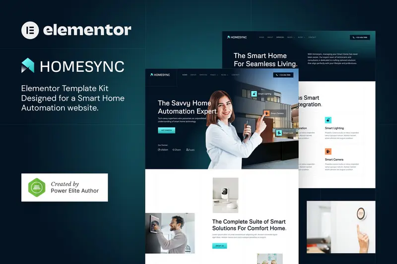 Mua Homesync – Smart Home Automation Elementor Template Kit giá rẻ