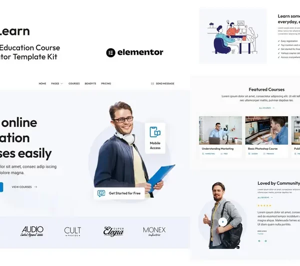 Tải iLearn - Online Education Course Elementor Template Kit mới nhất