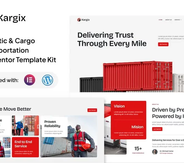 Mua Kargix - Logistic & Cargo Transportation Elementor Template Kit giá rẻ