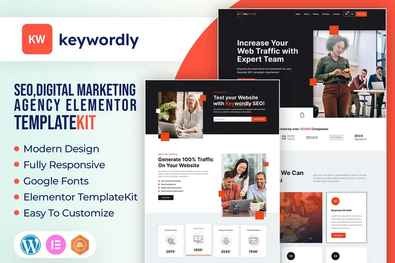 Mua Keywordly - Digital Marketing Agency Elementor Template Kit Tải Keywordly - Digital Marketing Agency Elementor Template Kit mới nhất