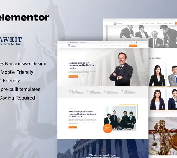 Tải Lawkit - Attorney Law Firm Elementor Pro Template Kit mới nhất