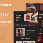 Mua Leathy - Leather Workshop Elementor Template Kit giá rẻ