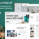 mua Livingcraft - Interior Design Services Elementor Pro Template Kit