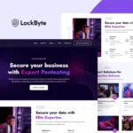 Mua LockByte - Cyber Security Services Elementor Pro Template Kit giá rẻ