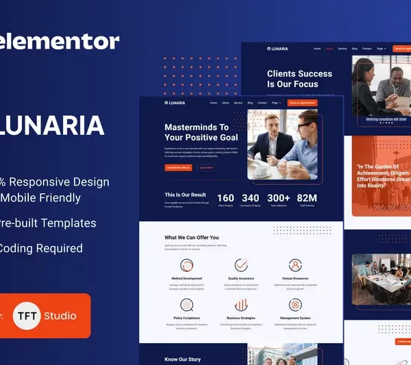 Tải Lunaria - Multipurpose Business Elementor Template Kit mới nhất