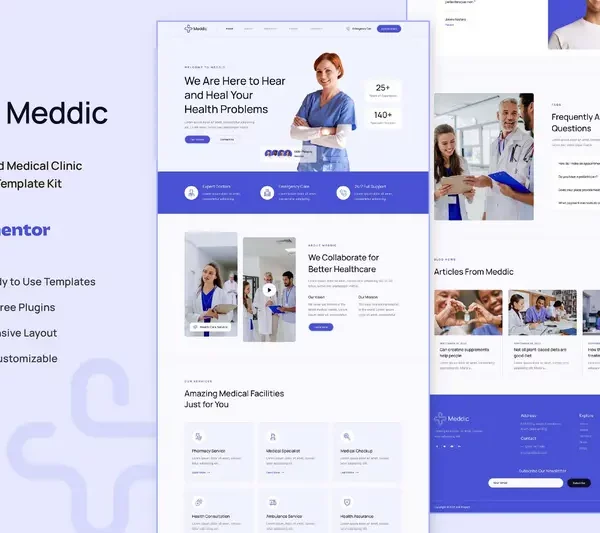 Tải Meddic - Hospital and Medical Clinic Elementor Template Kit mới nhất