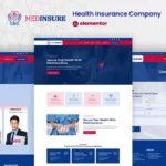 Mua MedInsure - Health Insurance Company Elementor Pro Template Kit giá rẻ