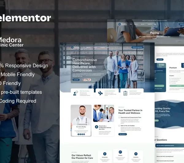 Mua Medora - Medical Clinic Services Elementor Template Kit giá rẻ