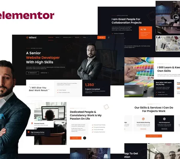 Tải Mileni - Personal Freelancer & Portfolio Showcase Elementor Pro Template Kit mới nhất