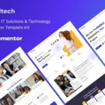 Mua Mtech - IT Solutions & Technology Elementor Template Kit giá rẻ