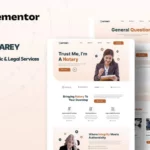 Tải Notarey - Notary Public & Legal Services Elementor Template Kit mới nhất