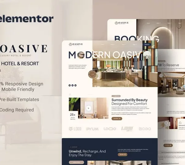 Mua Oasive - Luxury Hotel & Resort Elementor Template Kit giá rẻ