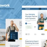 Tải Pipowork - Plumbing Service Business Elementor Template Kits mới nhất