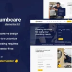 PlumbCare - Plumbing Service Elementor Template Kit