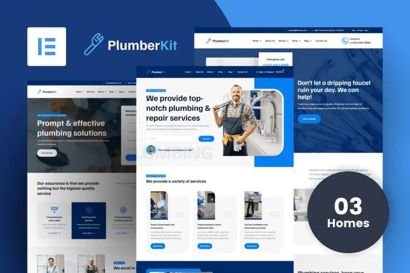 Mua PlumberKit - Plumbing Services Elementor Pro Template Kit Tải PlumberKit - Plumbing Services Elementor Pro Template Kit mới nhất