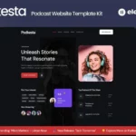 Tải Podkesta - Dark Theme Podcast Elementor Template Kit mới nhất