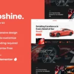 Tải Proshine - Car Detailing & Auto Service Elementor Template Kit mới nhất