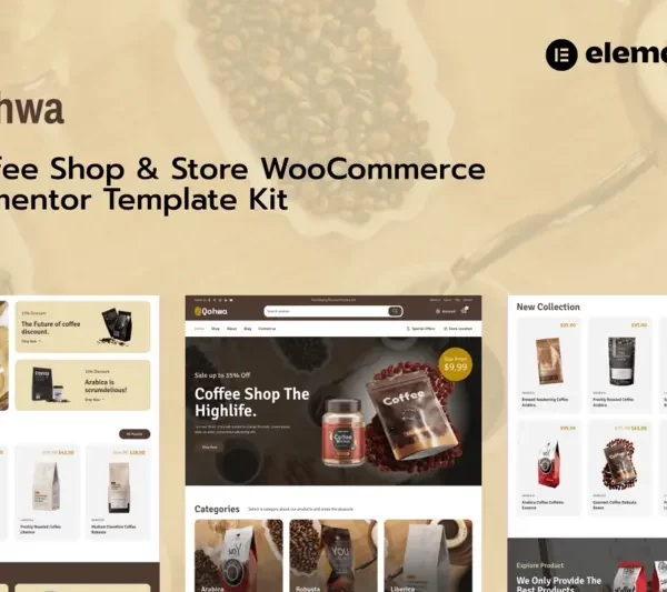 Tải Qohwa - Coffee Shop & Store Ecommerce Elementor Pro Template Kit mới nhất