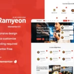 Ramyeon - Korean Restaurant Elementor Template Kit