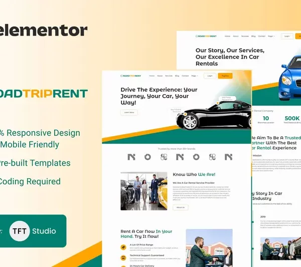 Tải RoadTripRent - Premium Car Rental Elementor Template Kit mới nhất