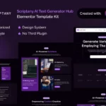 Scriptany - AI Text Generator Hub Elementor Pro Template Kit