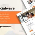 Mua SocialWave - Social Media & Digital Marketing Service Elementor Template Kit giá rẻ
