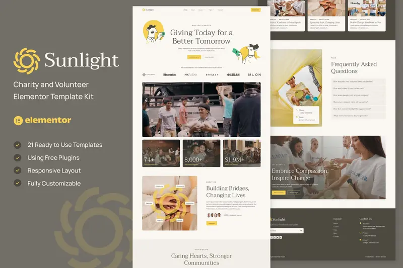 sunlight-charity-and-volunteer-elementor-template-kit Mua Sunlight - Charity and Volunteer Elementor Template Kit giá rẻ