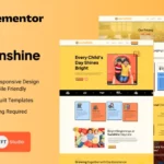 Mua Sunshine - Cheerful Daycare Elementor Template Kit giá rẻ