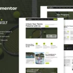 Tải Tennisly - Tennis School & Sports Club Elementor Template Kit mới nhất