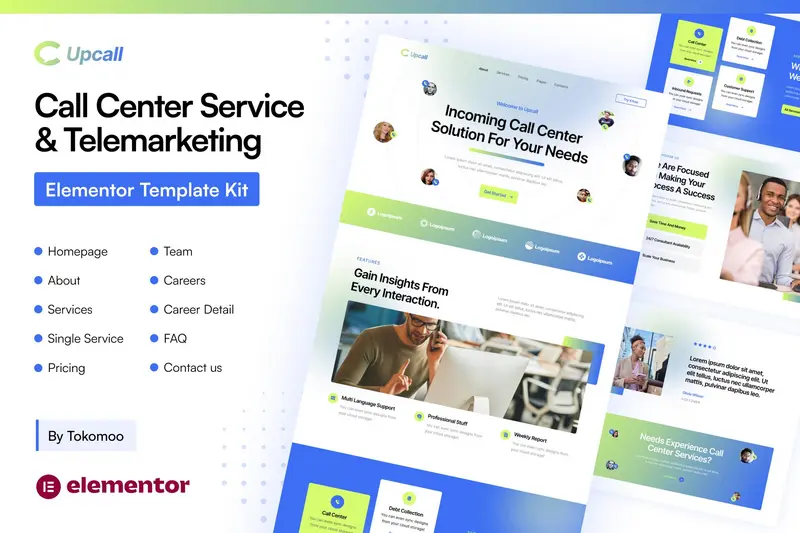 Mua Upcall - Call Center Service & Telemarketing Elementor pro Template Kit Tải Upcall - Call Center Service & Telemarketing Elementor pro Template Kit mới nhất