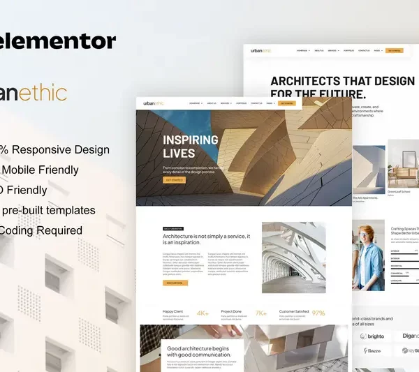 Mua Urbanethic - Architecture & Interior Elementor Template Kit giá rẻ